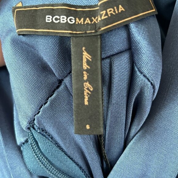 BCBGMaxAzria Blue V-Neck Sleeveless Cocktail Dress | Women's Size S | NWT - Picture 7 of 10